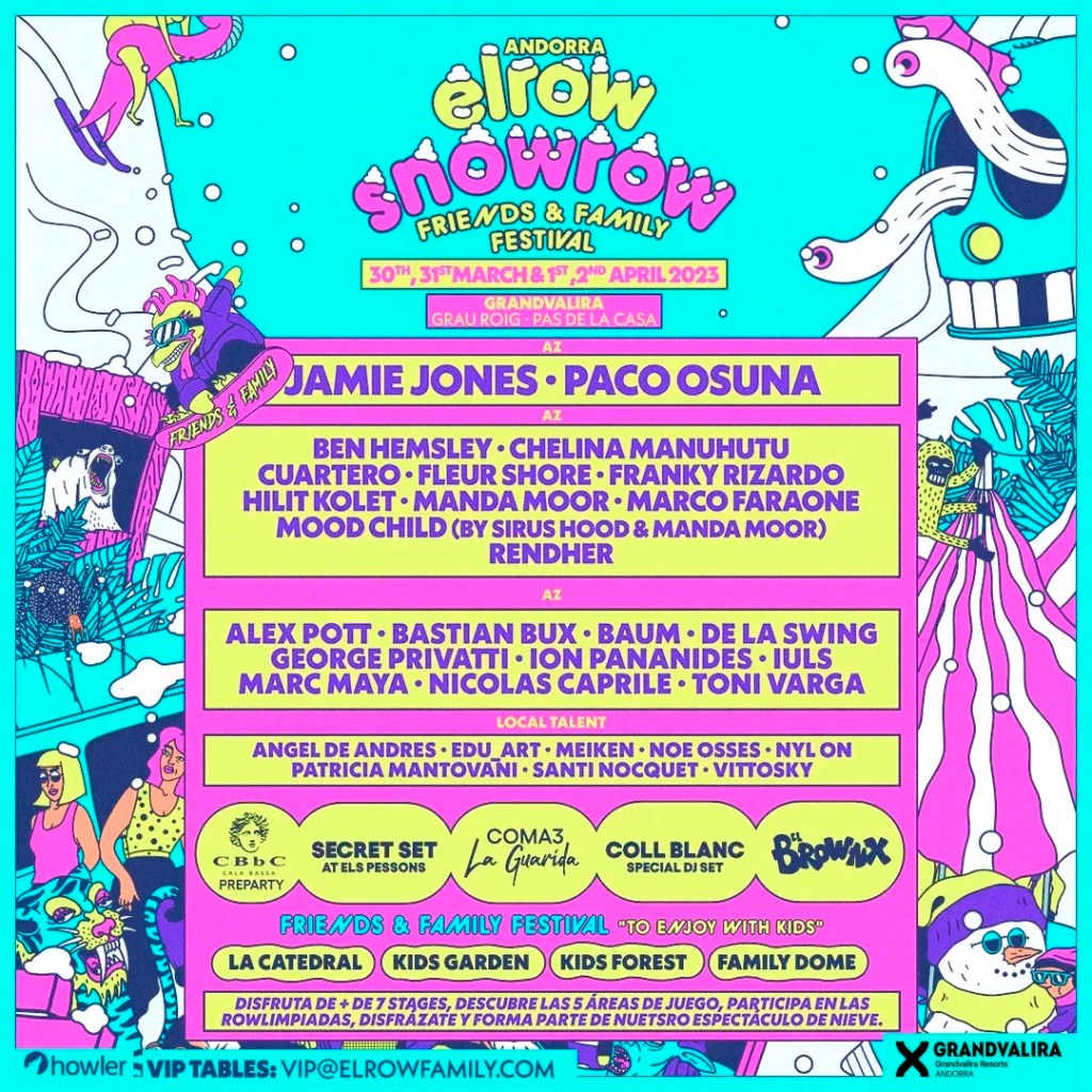 Snowrow de Grandvalira anuncia su Line Up al&nbsp;completo