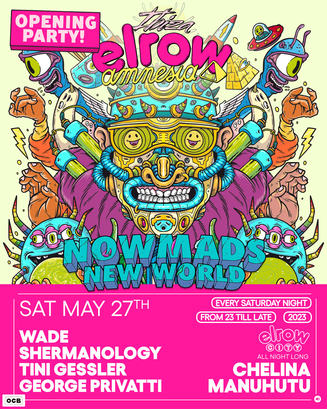 Opening Party de ELROW en Amnesia Ibiza el 27 de mayo
