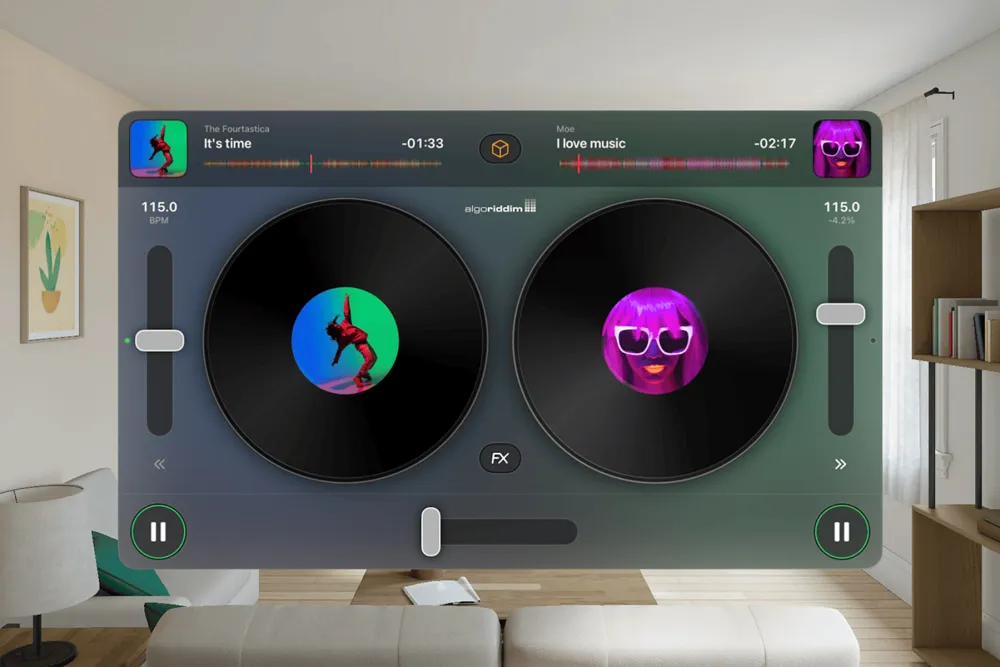Algoriddim lleva a los DJs a la realidad virtual con el visor Apple Vision Pro VR